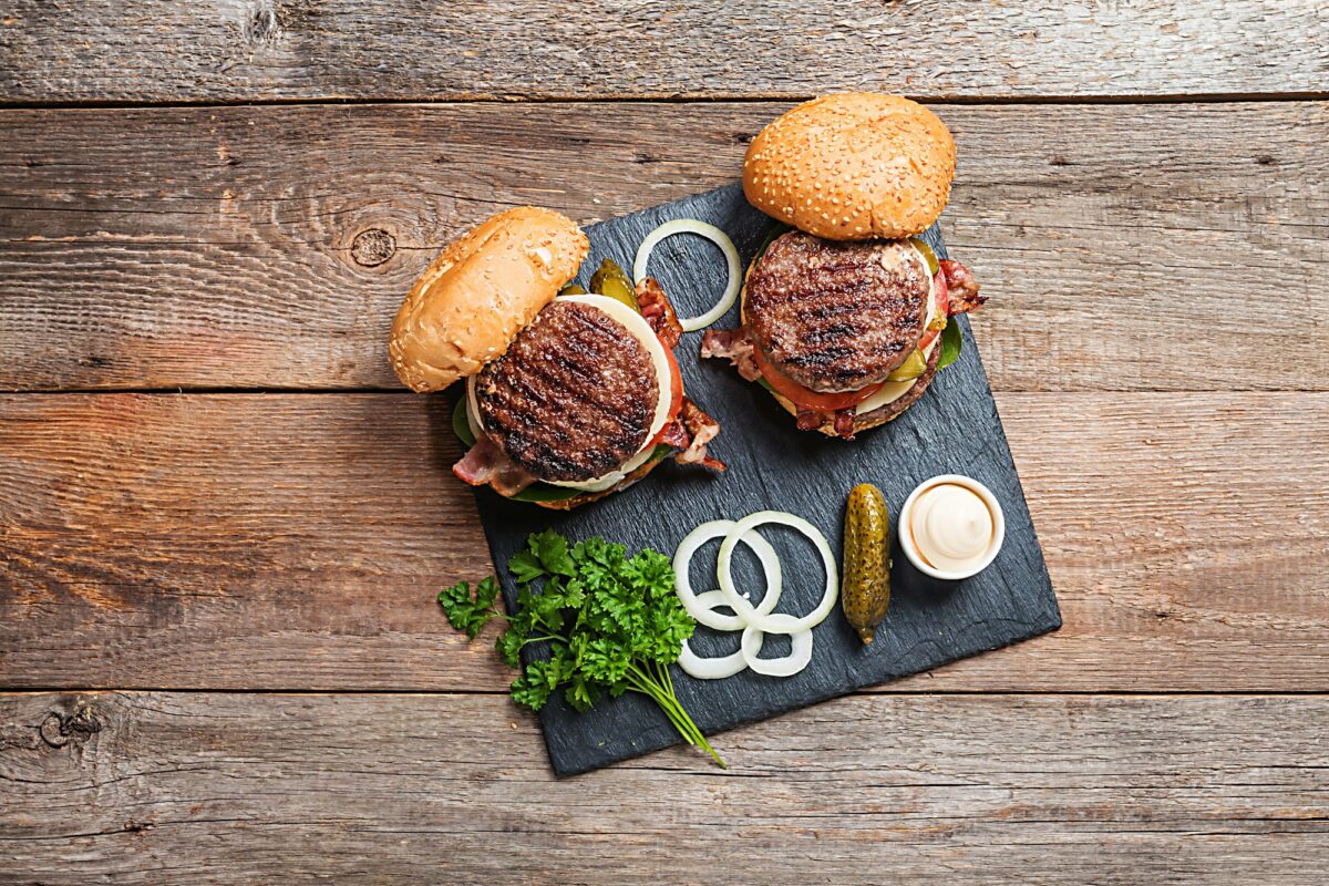 Fresh homemade burgers